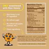 Sauce Bae Cookie Dough Raw Honey Nutrition Panel Label, along with benefits.