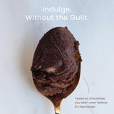 Spoonful of Sauce Bae Cacao Raw Honey with rich chocolate flavor. A guilt-free indulgence that tastes like chocolate but is made from raw honey, cacao, and vanilla."
