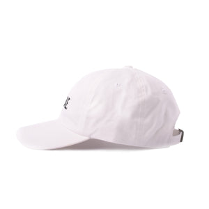 Sauce Bae dad hat in white, side view.
