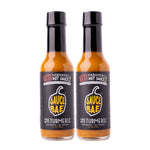Sauce Bae Hotter Habanero Hot Sauce Made With Turmeric and ghost pepper Low Sodium Vegan and gluten free featured on Hot Ones 2 pack bundle