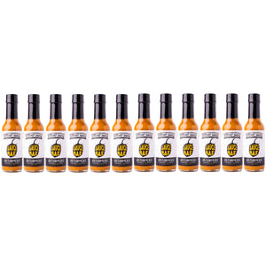 12 pack of Sauce Bae Skinny Habanero Hot Sauce, Made With Turmeric, Low Sodium, and featured on Hot Ones