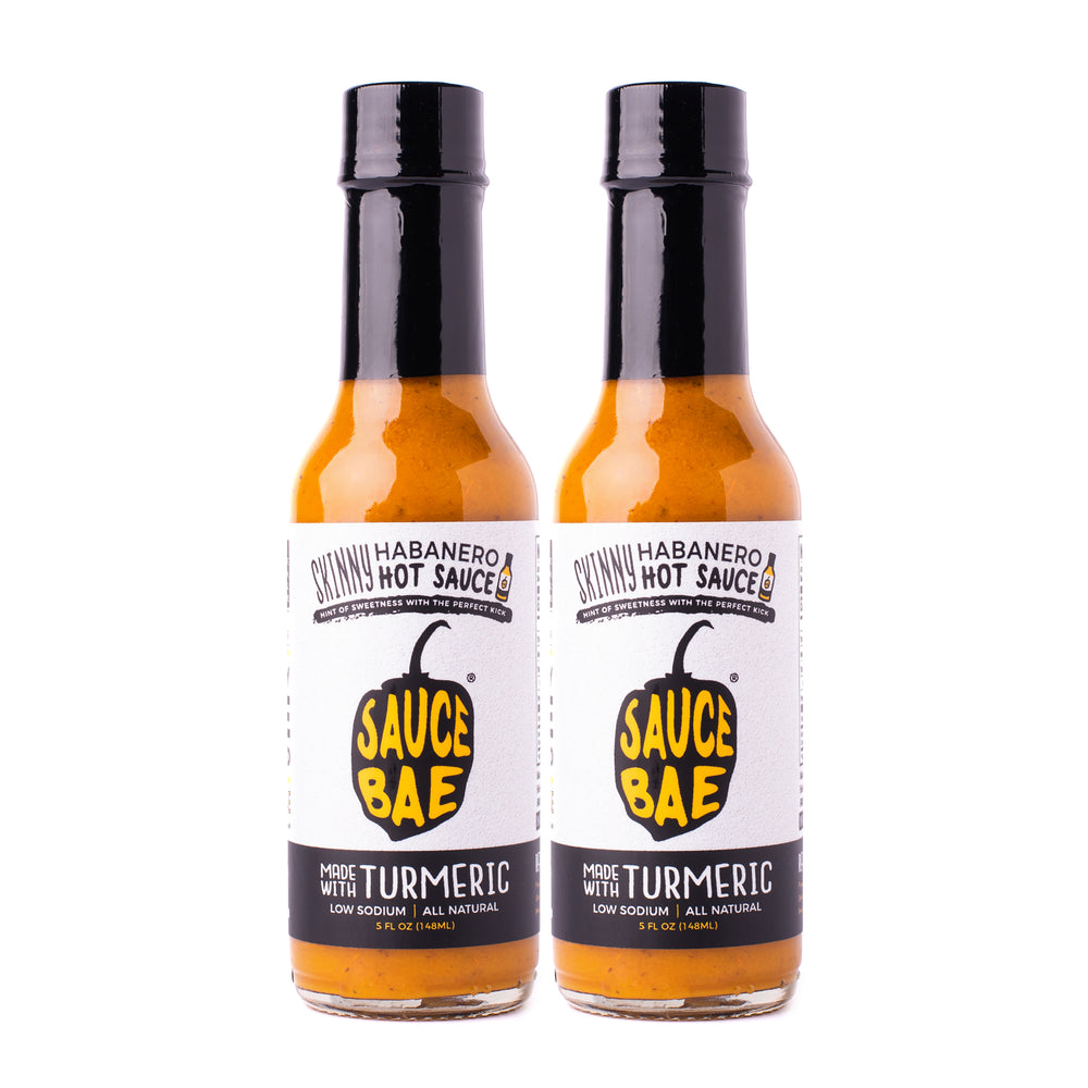 2 pack of Sauce Bae Skinny Habanero Hot Sauce, Made With Turmeric, Low Sodium, and featured on Hot Ones